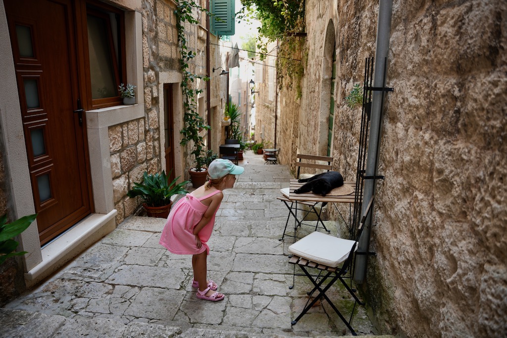 Gasse in Korcula